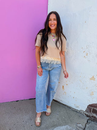 Lovely Layers Tee-Taupe