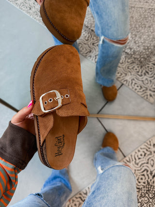 Corky's Day Dream Clogs-Tobacco Fuax Suede