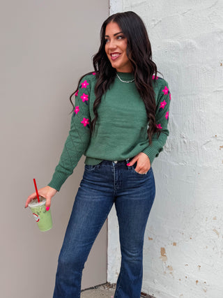 Hazel Floral Embroidered Sweater