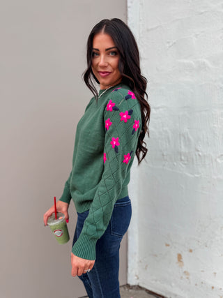 Hazel Floral Embroidered Sweater