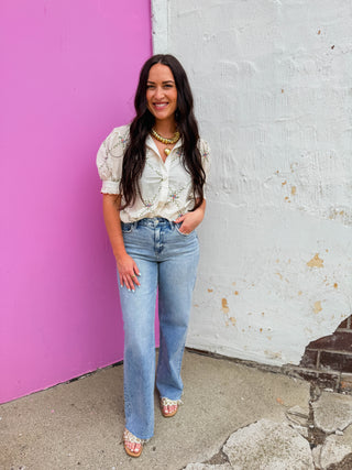 Laura Floral Embroidered Top