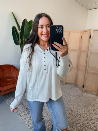 Janelle Knit Henley Top