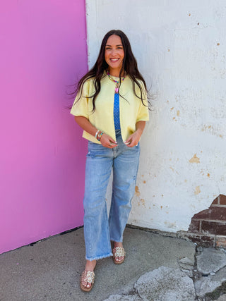 Lilly Cardigan-Lemon