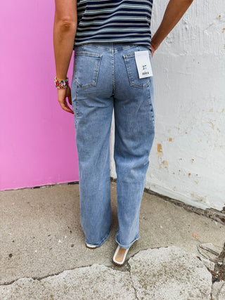 Izzie High Rise Wide Leg Denim