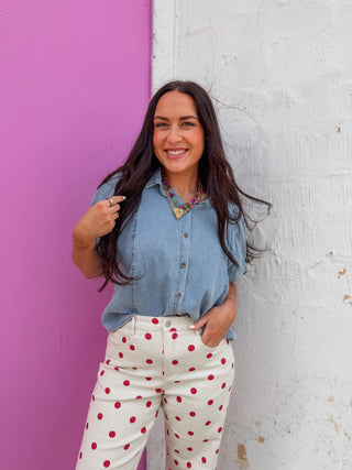 Angie Denim Top
