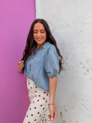 Angie Denim Top