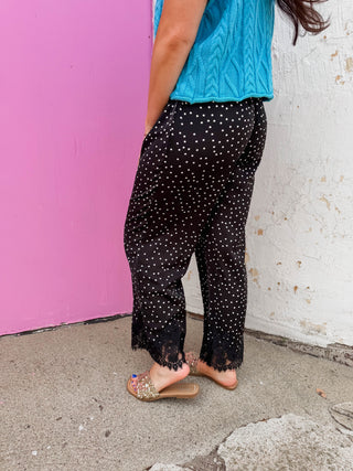 Lace & Luxe Polka Dot Pants