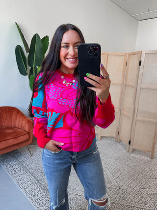 Zinnia Floral Sweater