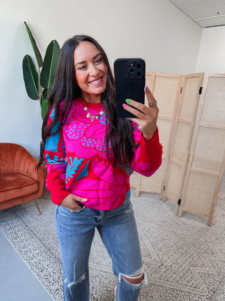 Zinnia Floral Sweater