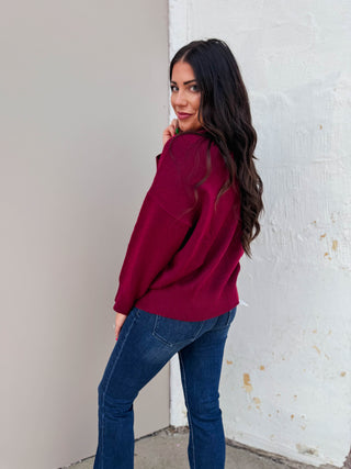 Briar Sweater-Burgundy