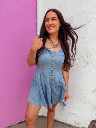 Caroline Denim Romper