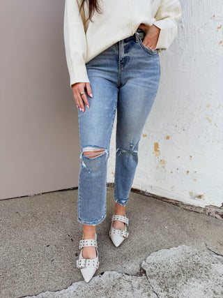 Vivian High Rise Straight Leg Denim