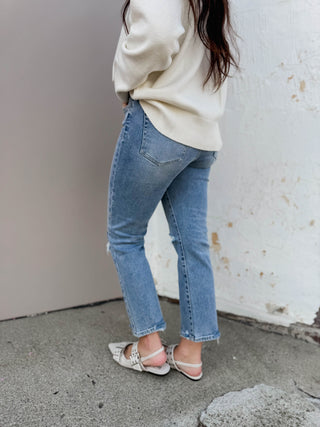 Vivian High Rise Straight Leg Denim