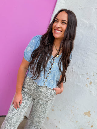 Alissa Chambray Top