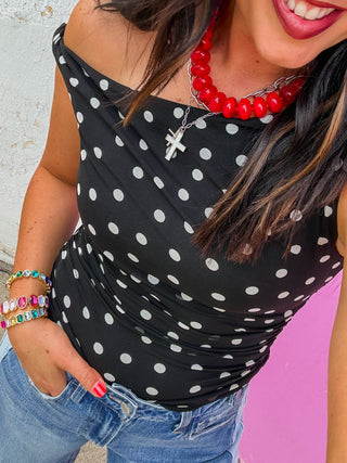 Gabi Polka Dot Top