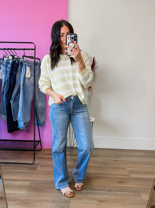 Jana Mid Rise Straight Leg Denim