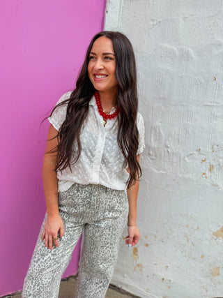 Jana Eyelet Button Down