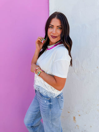 Lovely Layers Tee-Off White