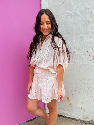 Grace Lace Top-Pink