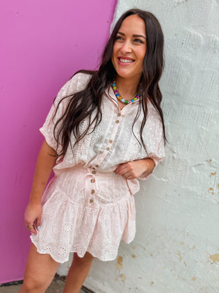 Grace Lace Top-Pink