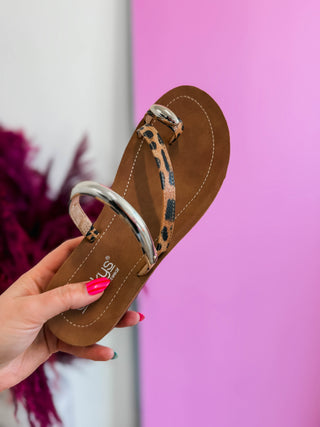 Corkys Hit The Strip Sandal-Leopard