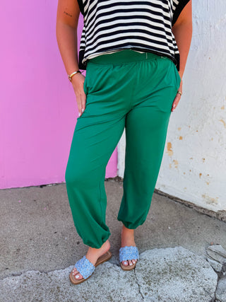Easy Day Joggers-Kelly Green