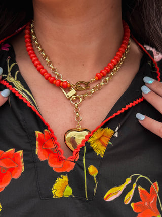Candy Beads Necklace-Orange