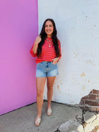 Cari Striped Knit Top
