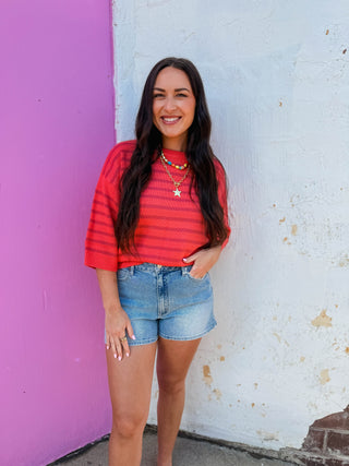 Cari Striped Knit Top