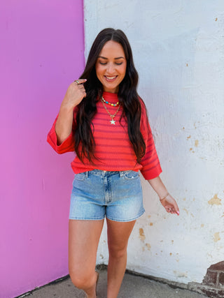 Cari Striped Knit Top