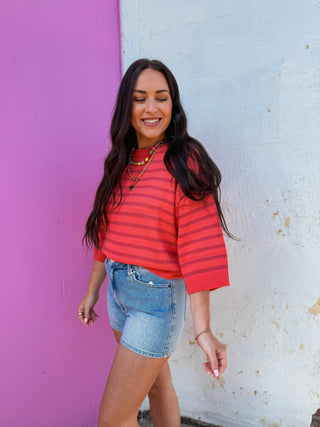 Cari Striped Knit Top