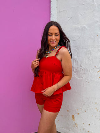 Summer Days Tank-Red
