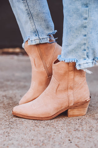 Quittin Time Suede Bootie-Corkys