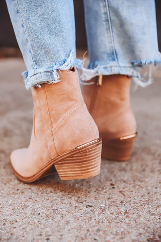 Quittin Time Suede Bootie-Corkys