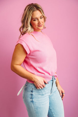 Ryleigh Knit Top-Pink