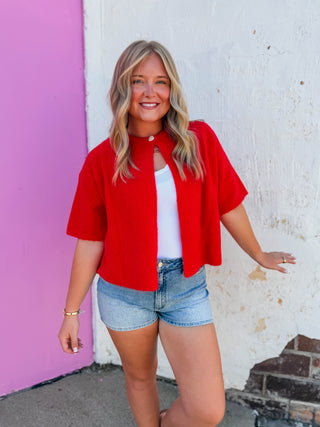 Lilly Cardigan-Poppy
