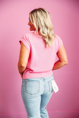 Ryleigh Knit Top-Pink