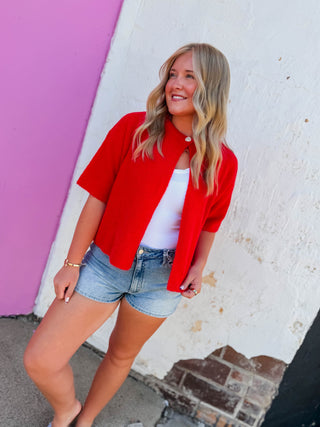 Lilly Cardigan-Poppy