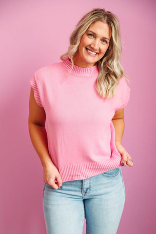 Ryleigh Knit Top-Pink