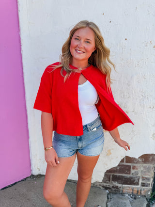 Lilly Cardigan-Poppy