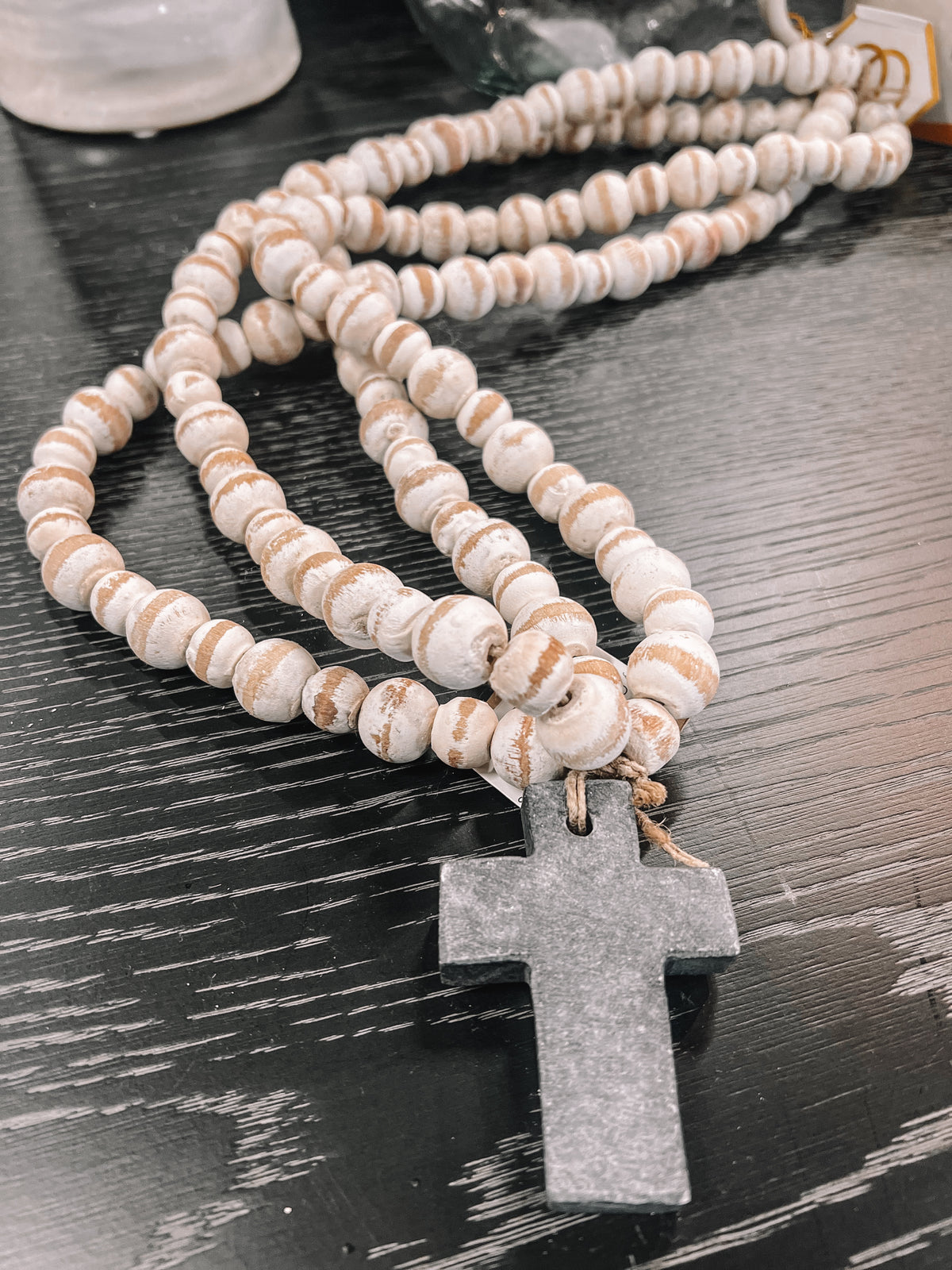 Gray Cross Decorative Beads