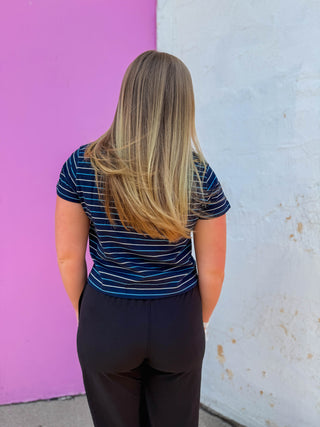 Cal Striped Baby Tee