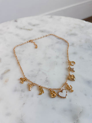 Western Heart Charm Necklace