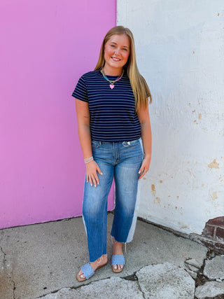 Cal Striped Baby Tee