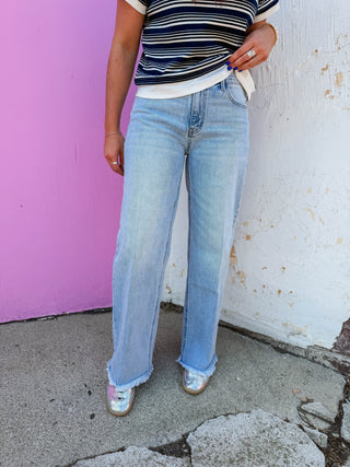 Charlie High Rise Wide Leg Denim