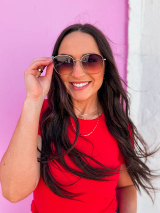 Jezabell Sunglasses-Gold/Futuredusk Poppy-Quay