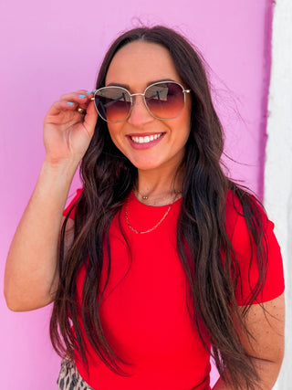 Jezabell Sunglasses-Gold/Futuredusk Poppy-Quay