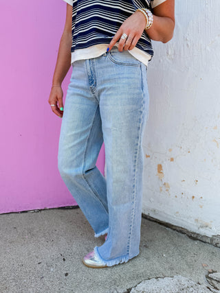 Charlie High Rise Wide Leg Denim