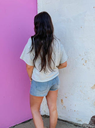All Day Knit Top-Light Grey