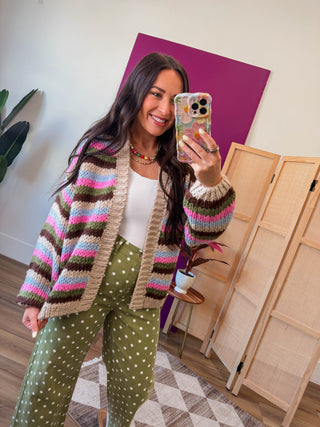 Blaine Striped Cardigan